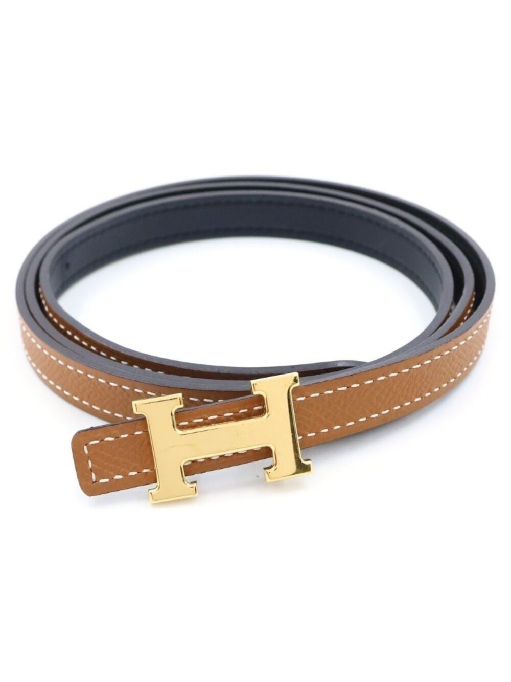 Hermes Mini Constance H Belt Veau Epsom Gold Black